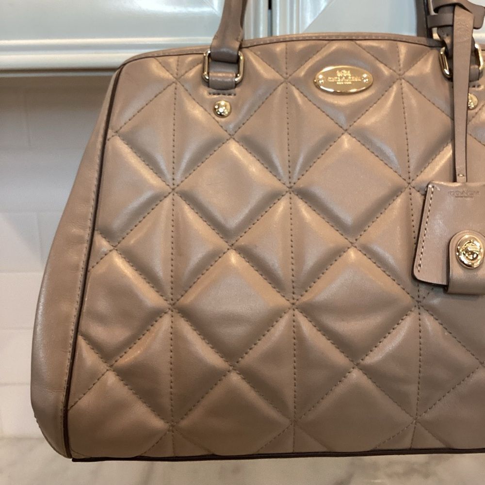 Coach Bag Purse Handbag Quilted Leather Small Margot Carryall Satchel Pocketbook - Picture 3 of 16
